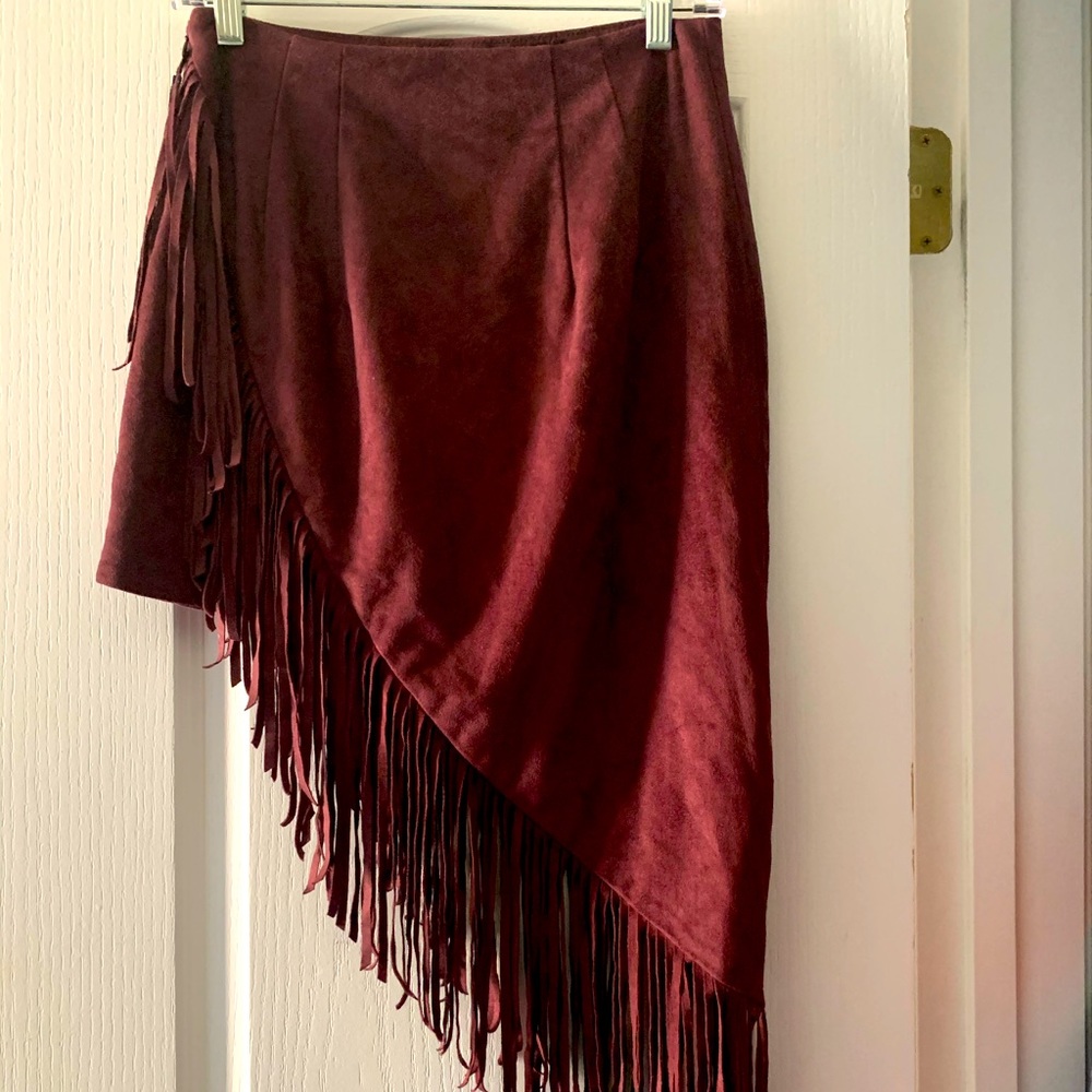 Suede party skirt